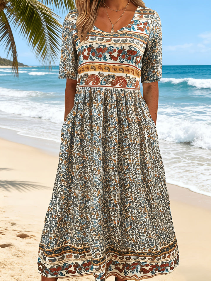 Jeeni - Vestido de Manga Curta Com Estampado Floral