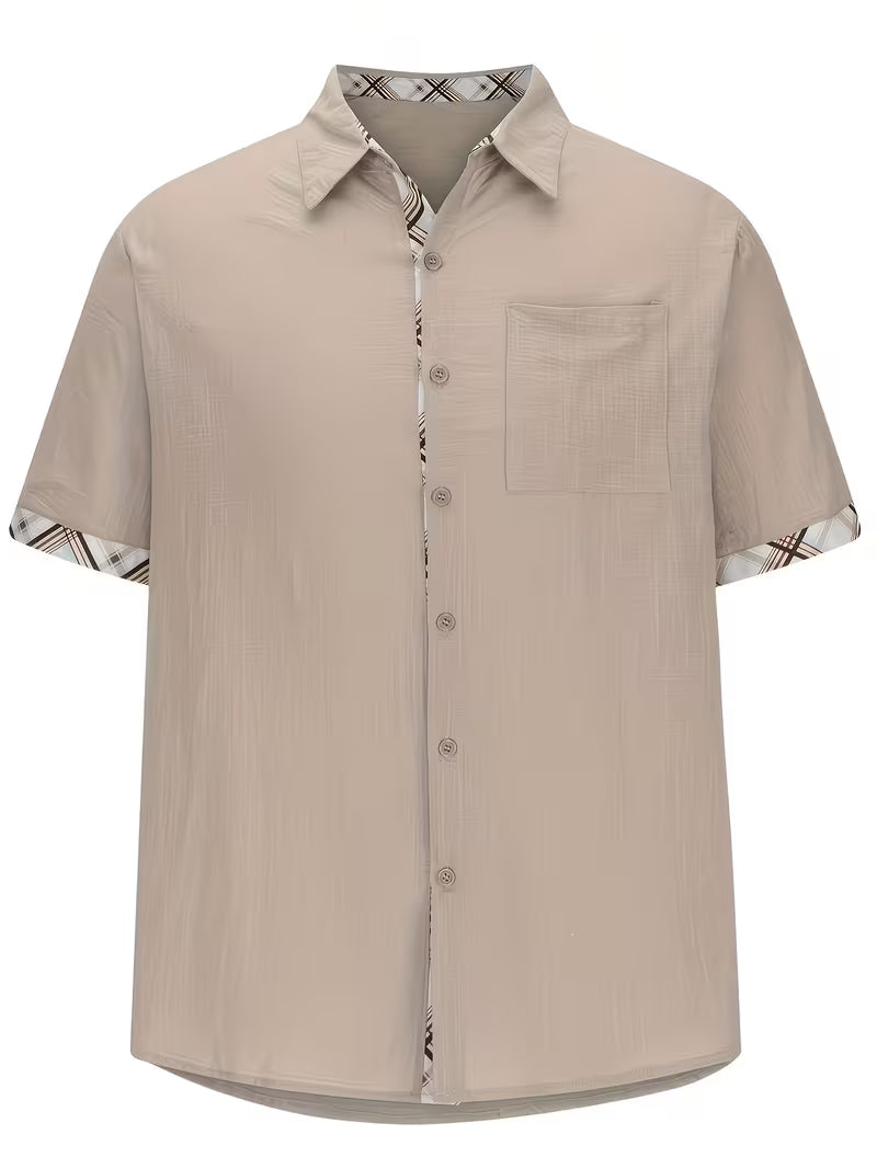 Kolby - Camisa Xadrez Em Patchwork Com Bolso