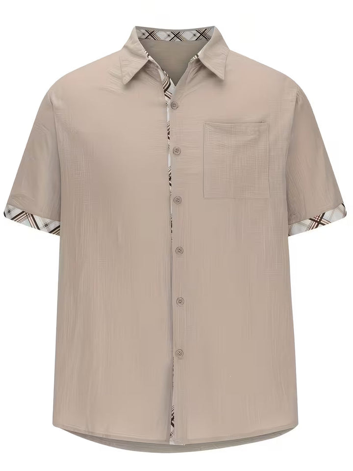 Kolby - Camisa Xadrez Em Patchwork Com Bolso