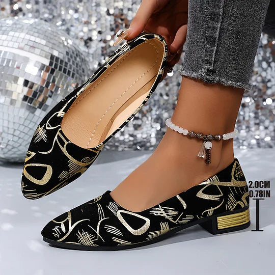 Fernandez - Sapatos de Salto Baixo Respiráveis