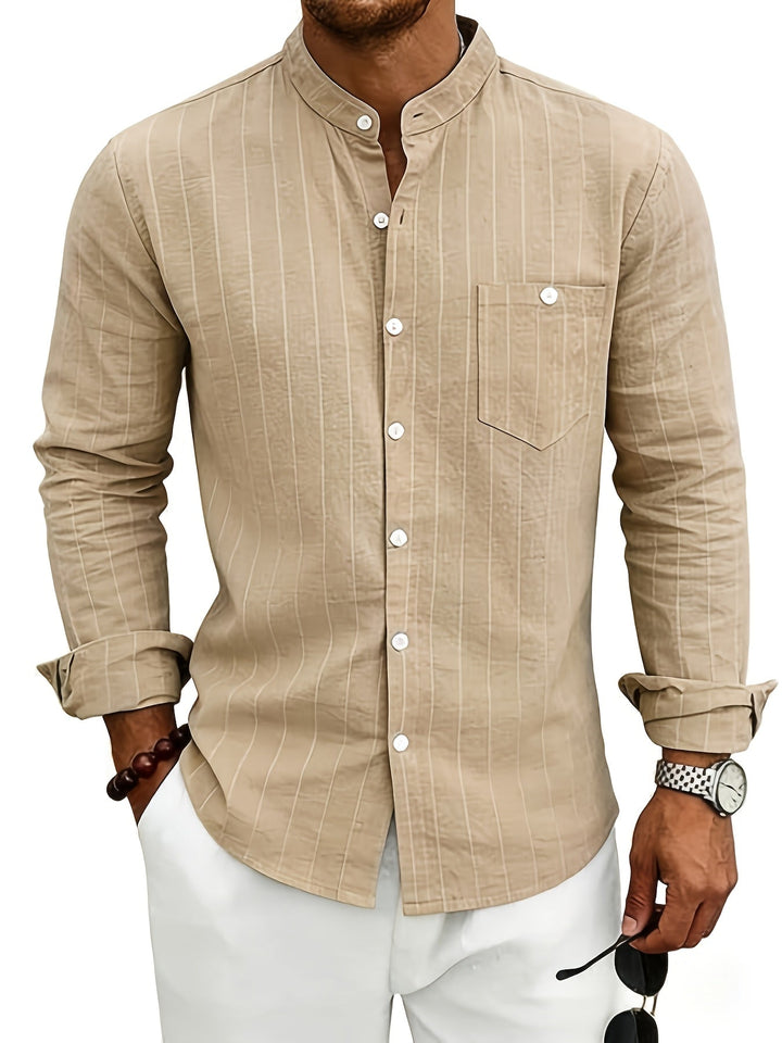 Leslie - Camisa De Linho às Riscas Elegante