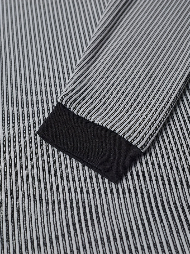 Deegan - Camisa Henley De Manga Comprida Com Gola Às Riscas Texturizada