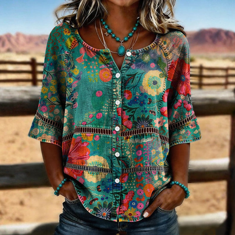 Lenny - Blusa com Padrão Floral