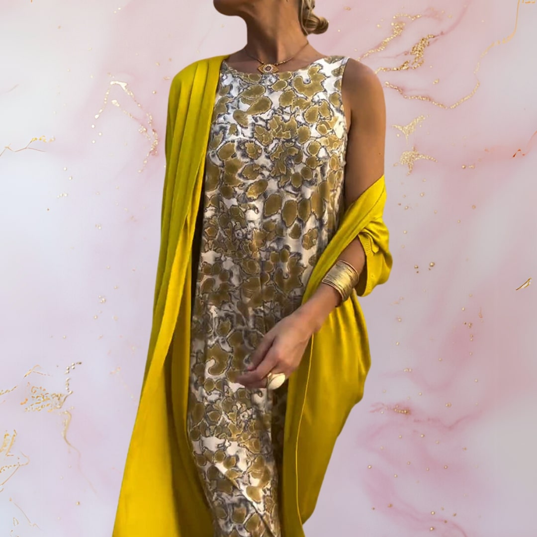 Shelly - Vestido Elegante com Casaco de Malha