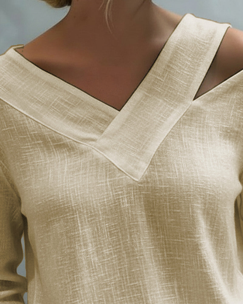 Makeeta - Top Elegante Com Decote Em V e Alças