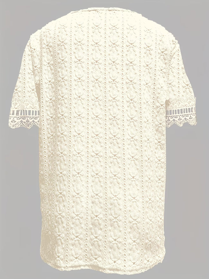 Rickea - Blusa Elegante De Manga Curta