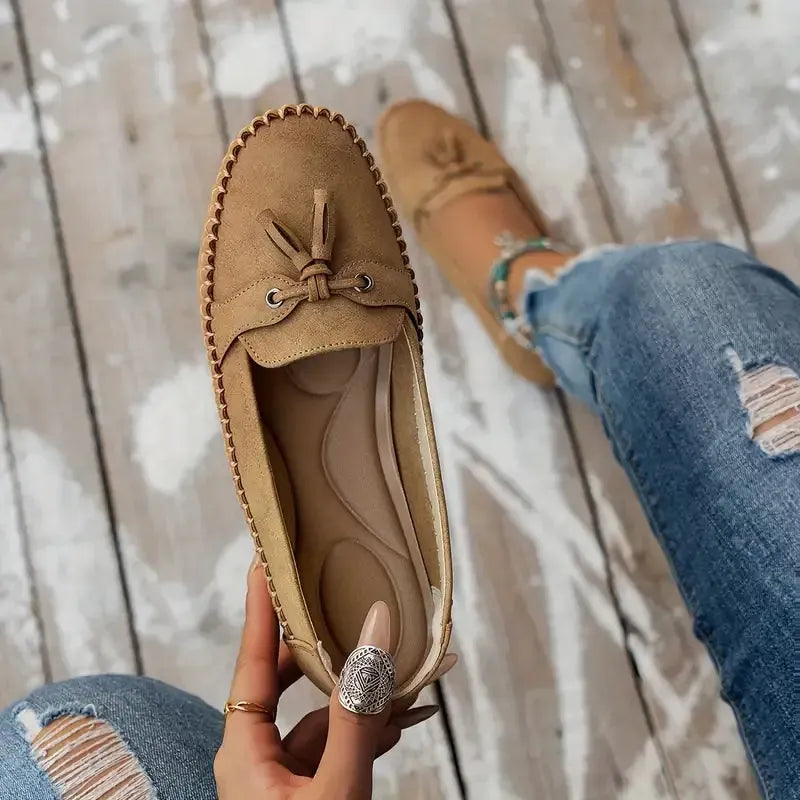 Patamon - Mocassins Confortáveis Com Laços Vintage Suaves