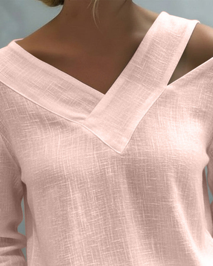 Makeeta - Top Elegante Com Decote Em V e Alças