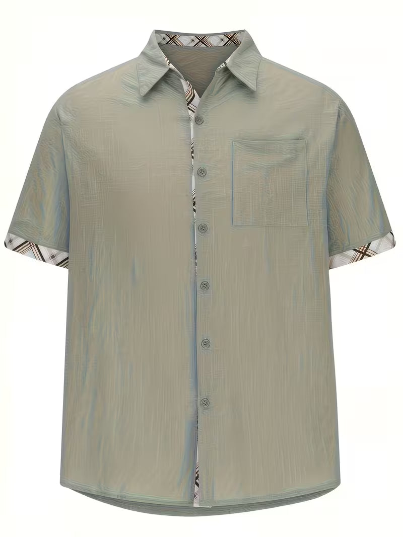 Kolby - Camisa Xadrez Em Patchwork Com Bolso
