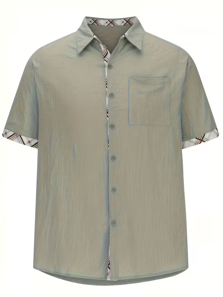 Kolby - Camisa Xadrez Em Patchwork Com Bolso