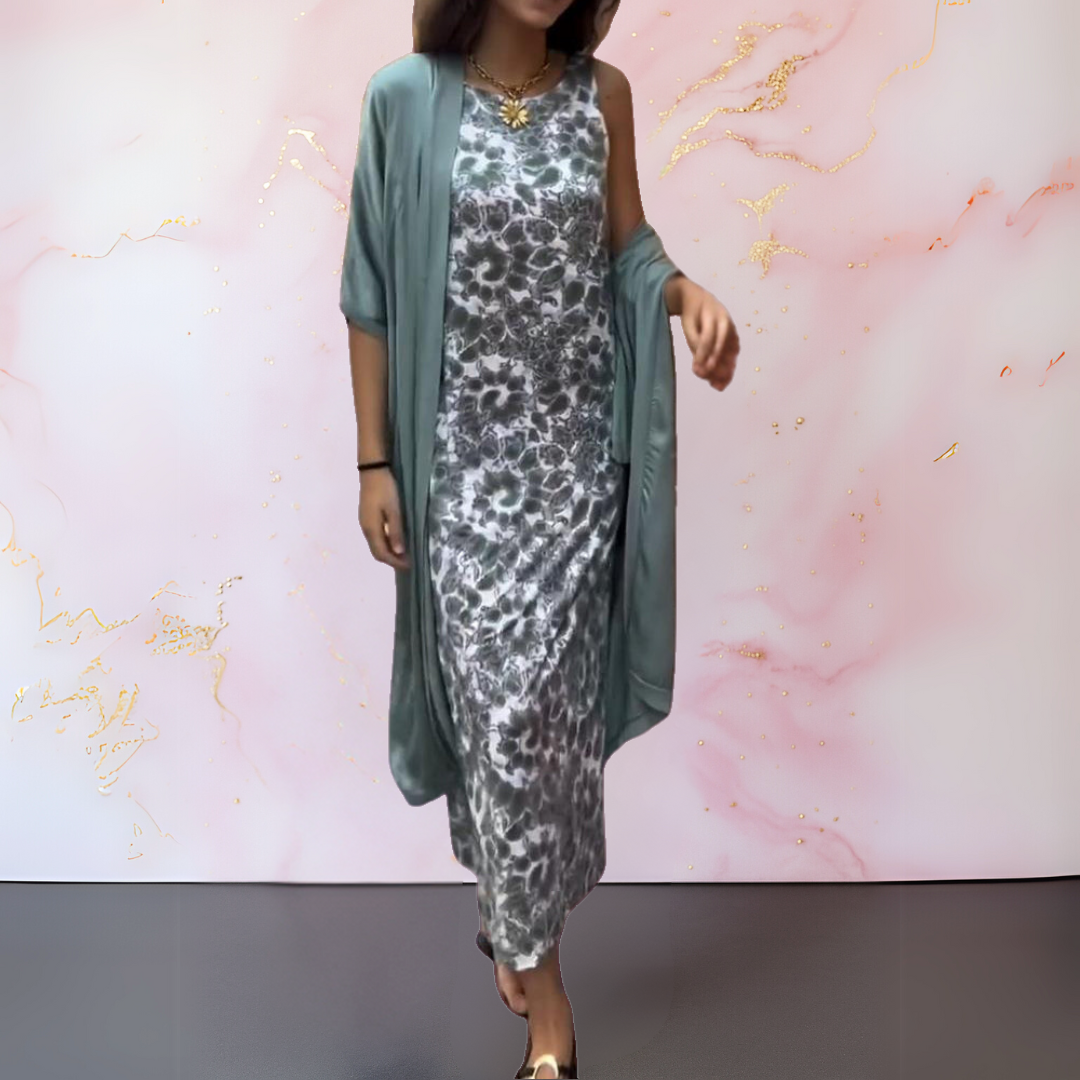 Shelly - Vestido Elegante com Casaco de Malha