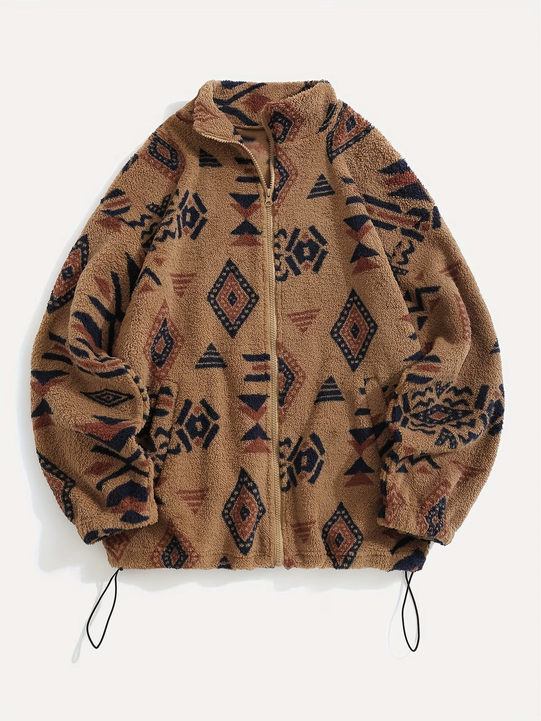 Esra - Long Sleeve Geometric Print Jacket