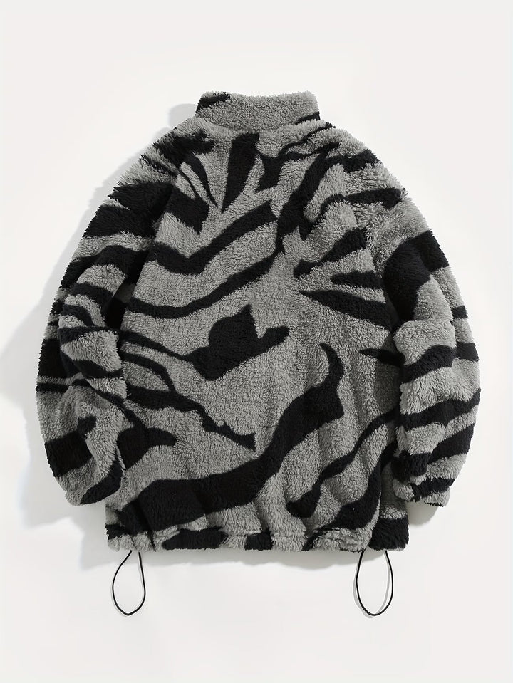 Esra - Long Sleeve Geometric Print Jacket