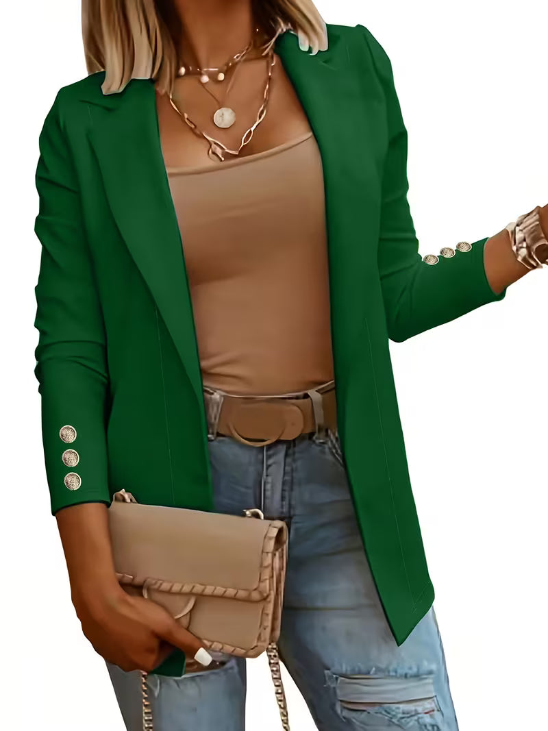 Nikia - Blazer De Manga Comprida Com Botões Decorativos