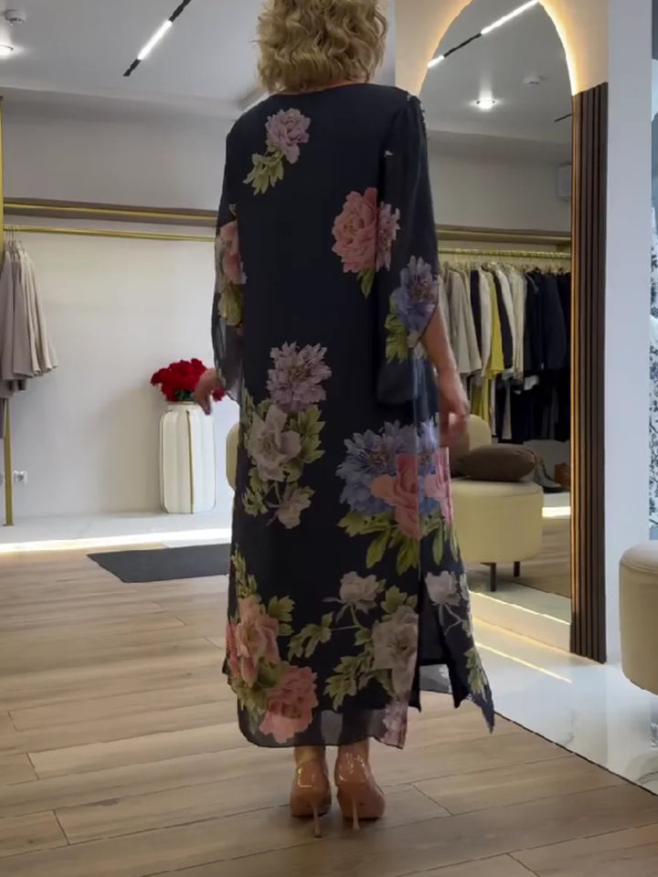Yael - Vestido Longo Com Estampado Floral