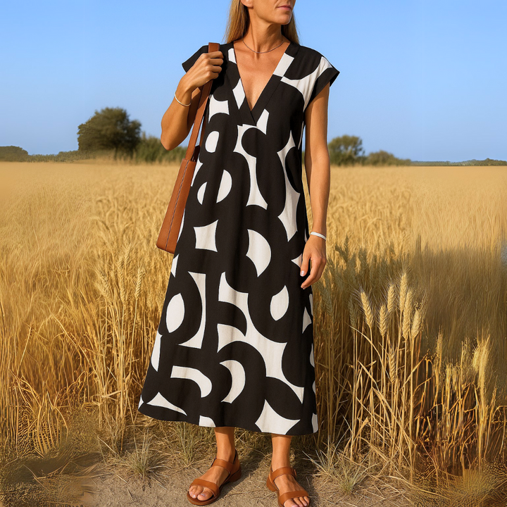 Gabby - Vestido Comprido Com Decote Em V