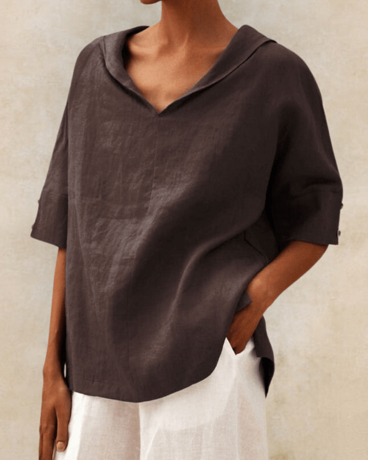 Marsica - Blusa De Linho Arejada Com Corte Largo
