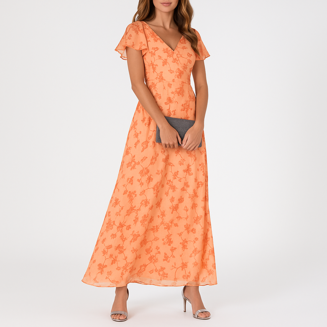 Danielle - Vestido Elegante com Decote em V que Cobre a Barriga