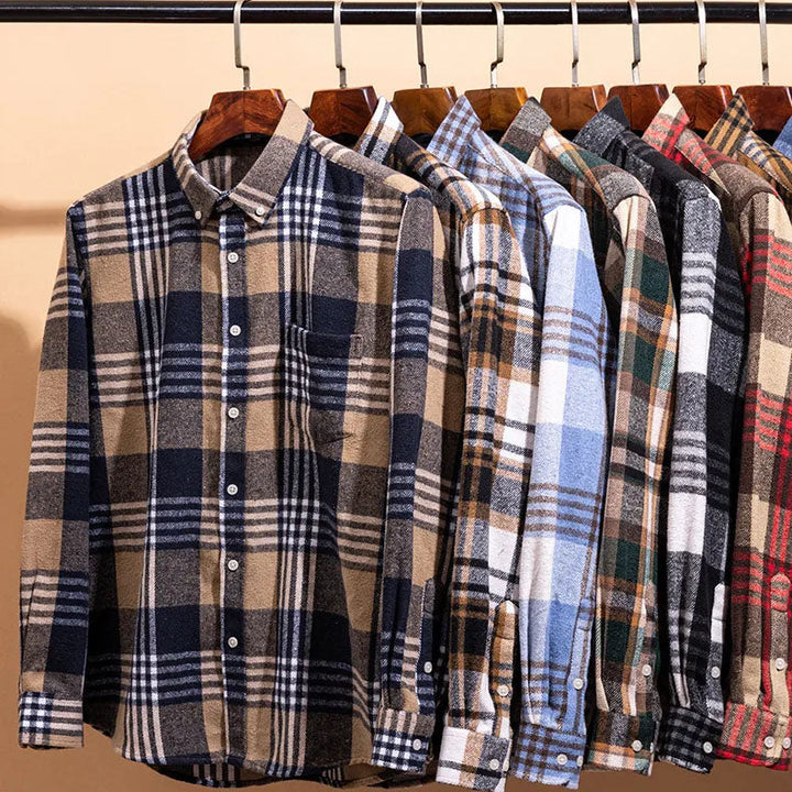 Joman - Camisa De Manga Comprida Xadrez Com Botões
