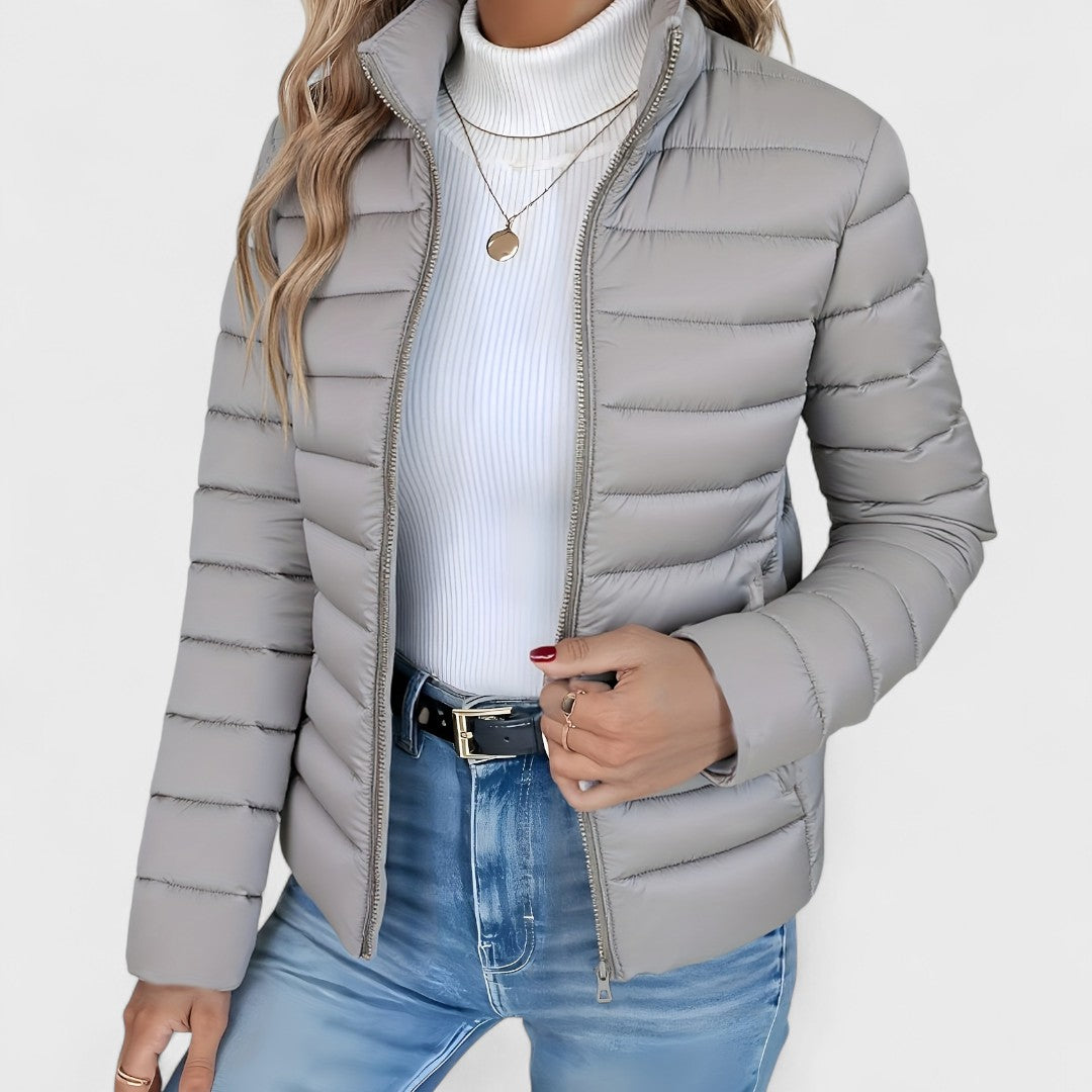 Simone - Casaco comprido Elegante com Gola
