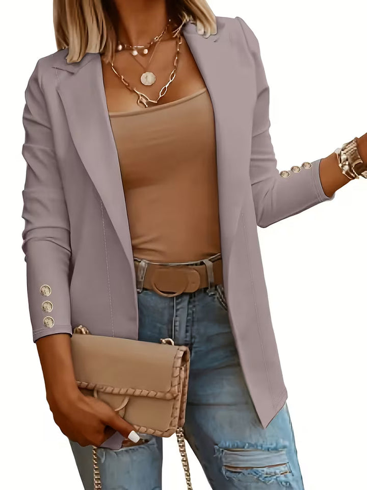 Nikia - Blazer De Manga Comprida Com Botões Decorativos