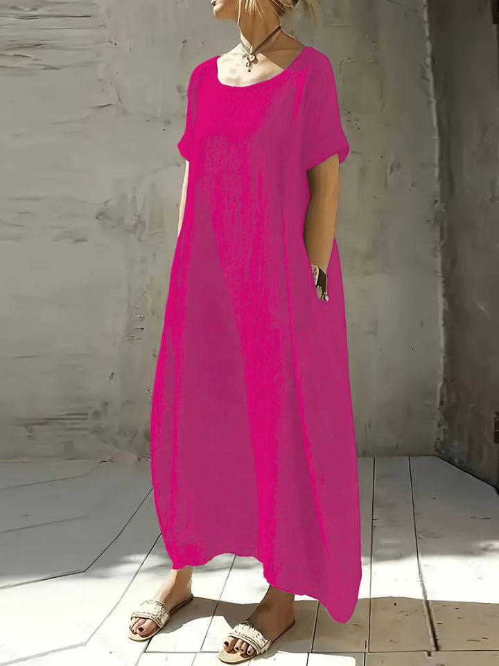 Anuradhi - Vestido Longo Casual Com Mangas Largas