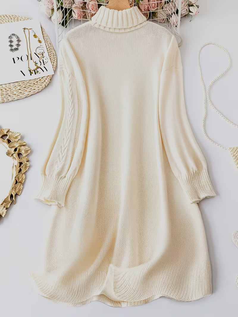Malkina - Vestido-Camisola Confortável De Manga Comprida
