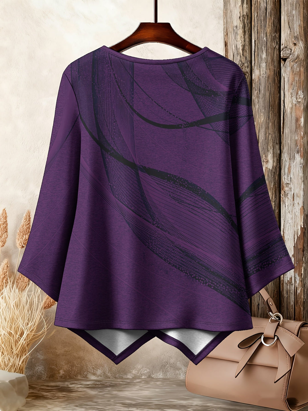 Galya - Camiseta Oversized Com Gola Redonda