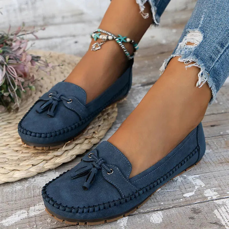 Patamon - Mocassins Confortáveis Com Laços Vintage Suaves