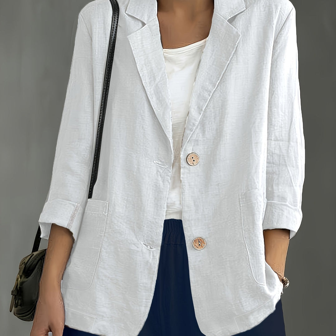 Jayde - Blazer Elegante Em Algodão
