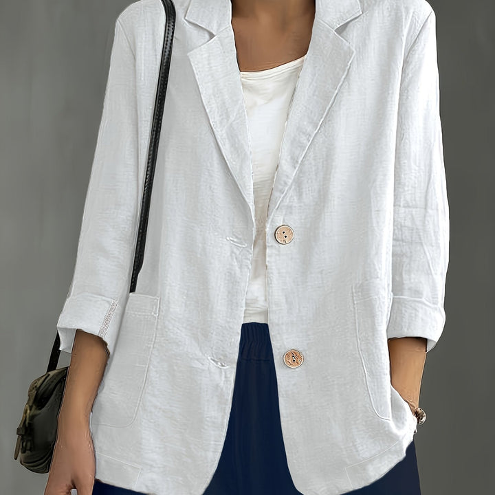 Jayde - Blazer Elegante Em Algodão