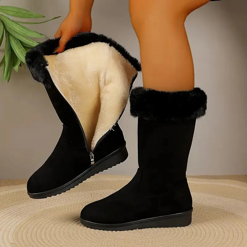 Neah - Bota Comprida E Quente Com Fecho De Correr