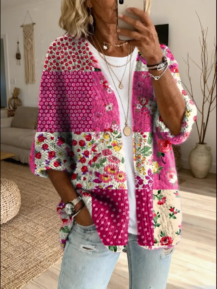 Stevena - Camisola Com Padrão Floral Elegante