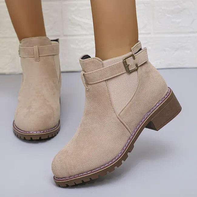 Fakina - Botas De Tornozelo Com Fivela Decorativa