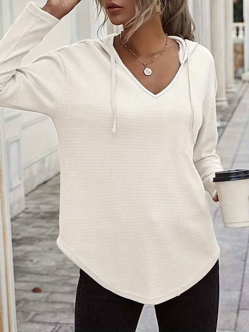 Heydi - Camisola Com Capuz  Manga Comprida e Bainha Curva