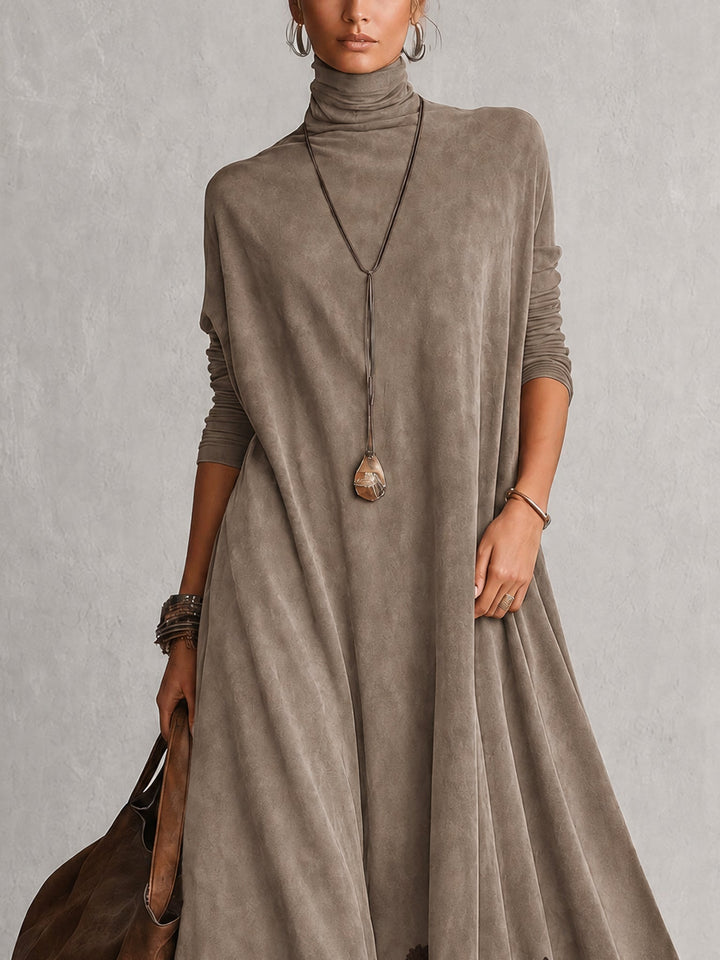 Albria - Vestido Maxi de Manga Comprida com Estilo Vintage