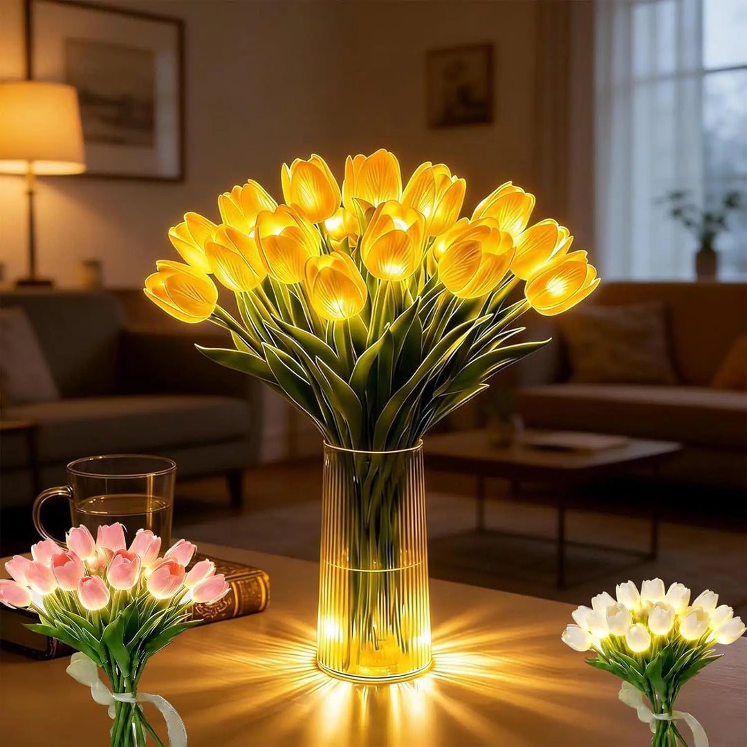 Petaluxe - Elegante Candeeiro LED Em Forma De Vaso De Flores Para Uma Decoração Acolhedora