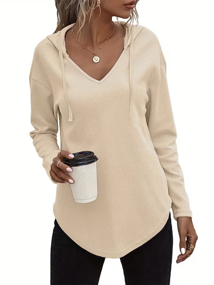 Heydi - Camisola Com Capuz  Manga Comprida e Bainha Curva