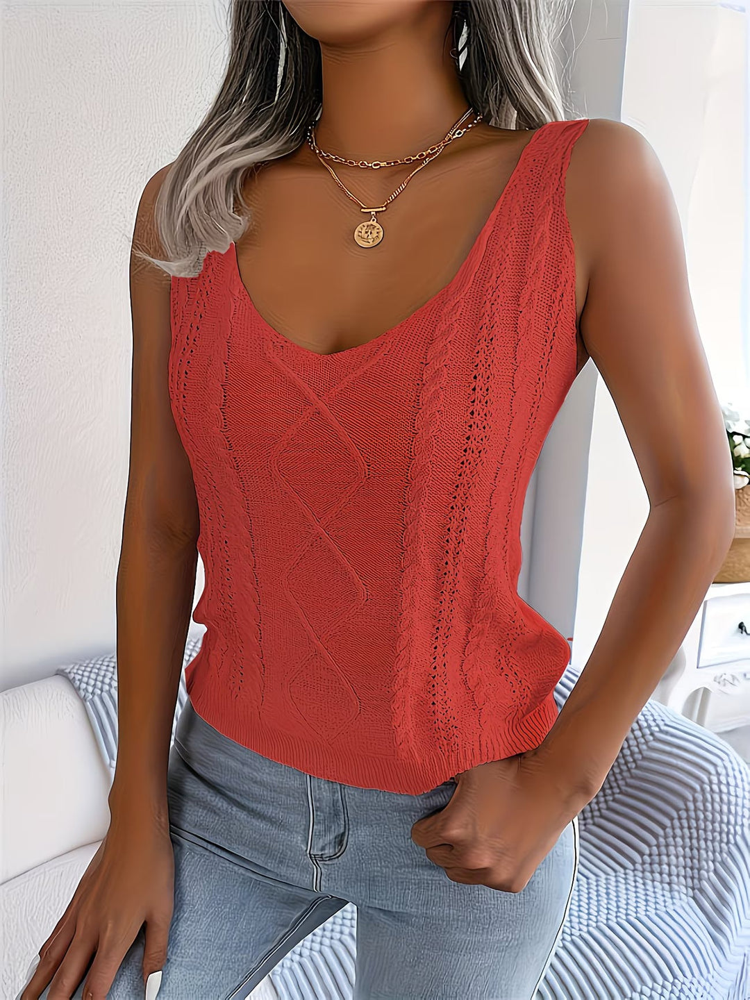 Nayla - Camisola Sem Mangas De Malha
