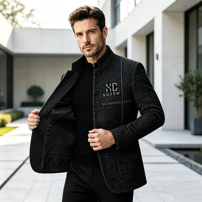 Jallen - Casaco De Malha Texturada Com Bolsos