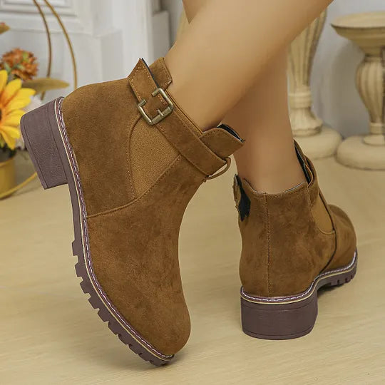 Fakina - Botas De Tornozelo Com Fivela Decorativa