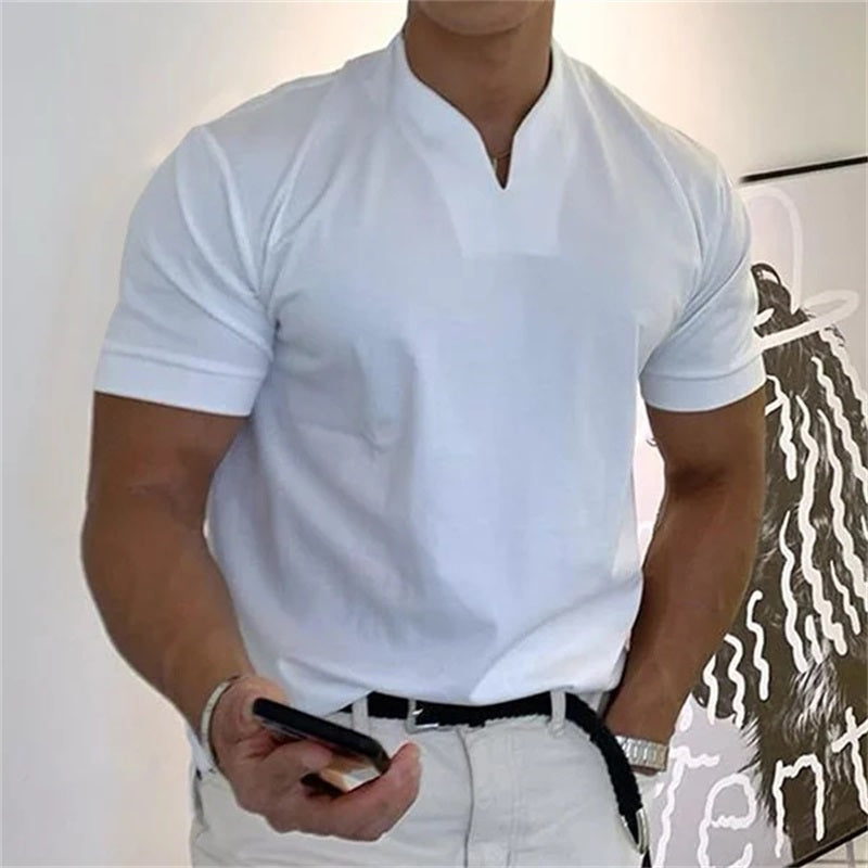 Neven - T-Camisa De Manga Curta Com Decote Em V
