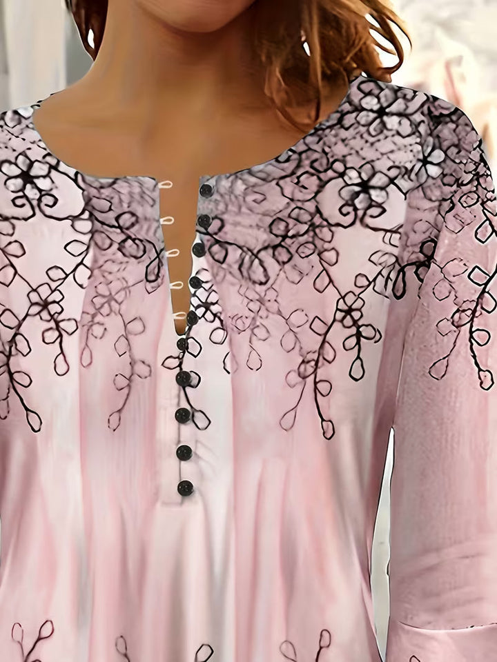 Mesley - Blusa De Manga Curta Com Estampado Floral E Acabamento Com Folhos