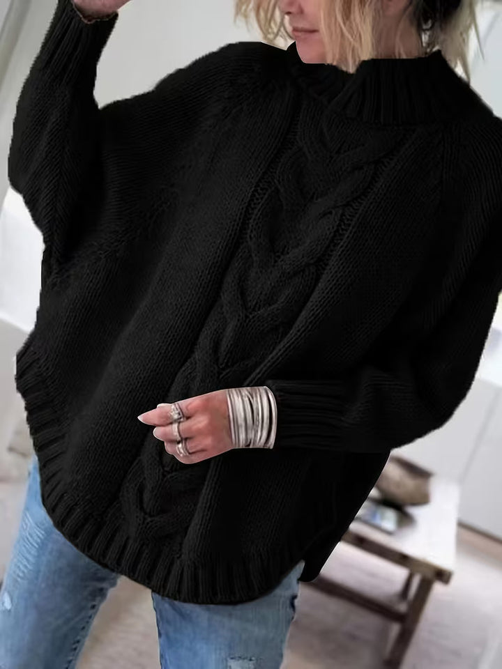 Edeltraut - Camisola de Gola Alta Com Mangas em Forma de Asa de Morcego
