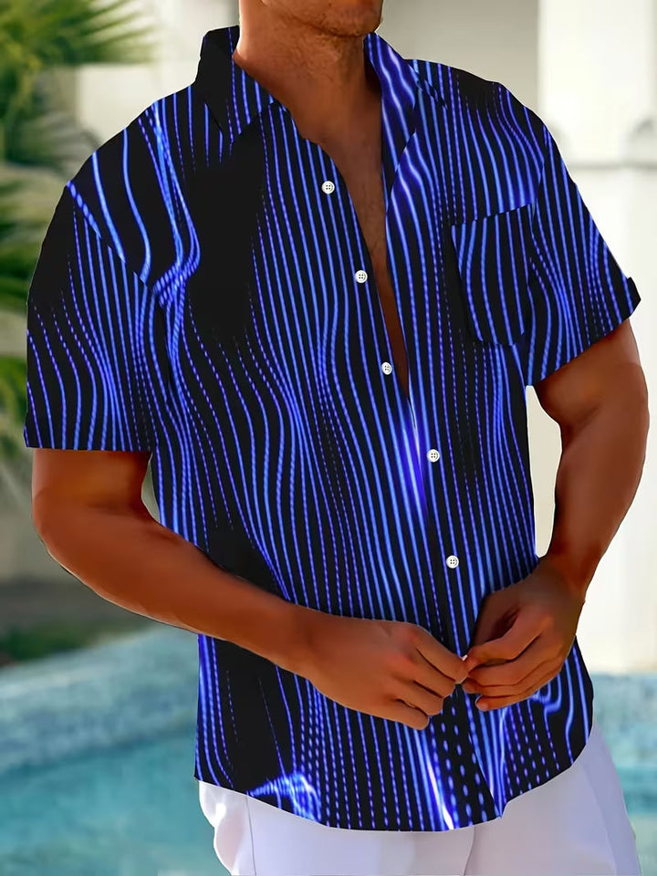 Ludwig - Camisa Casual Com Estampado De Riscas Artísticas