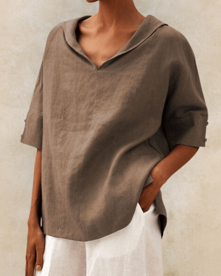 Marsica - Blusa De Linho Arejada Com Corte Largo