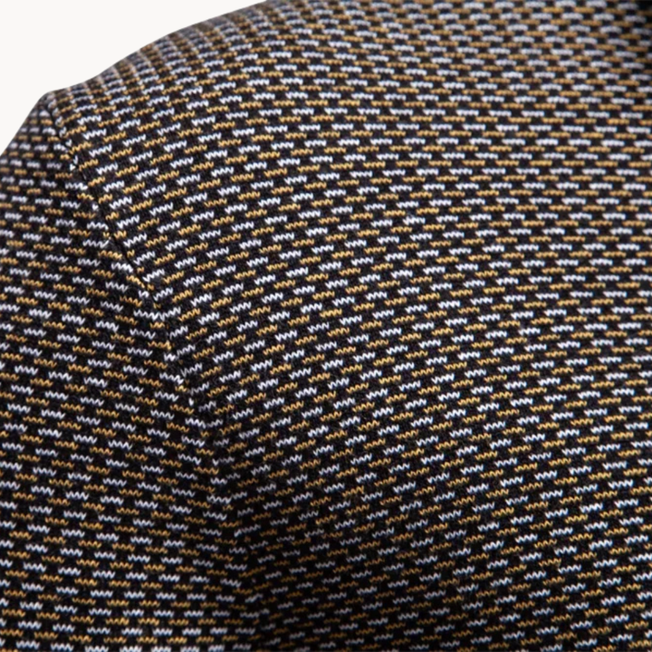 Limman - Camisola de malha jacquard com meio fecho