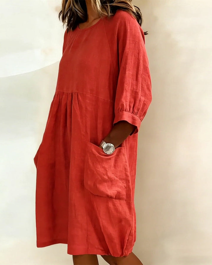 Maleesha - Vestido Elegante Com Mangas largas