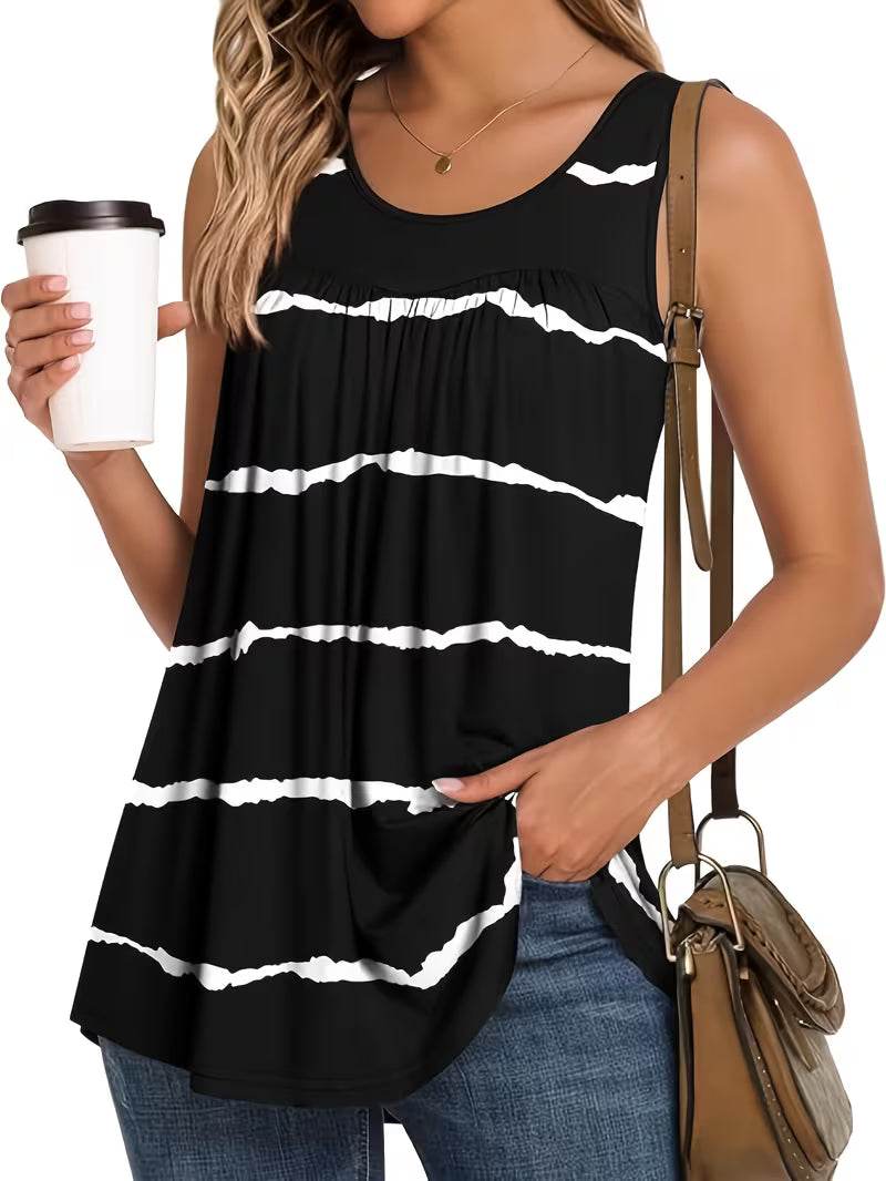 Reneza - Camisola Sem Mangas Plissada