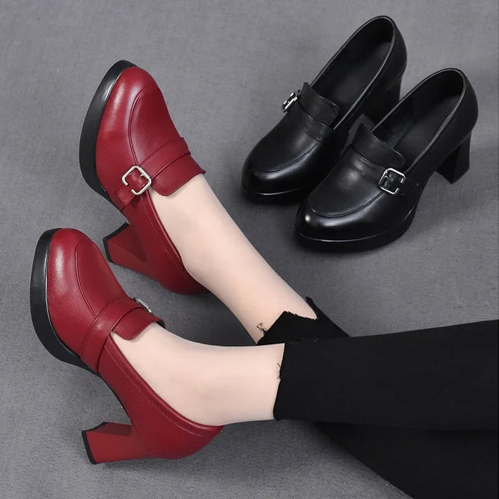 Sonnia - Sapatos De Salto Alto Em Pele Versáteis